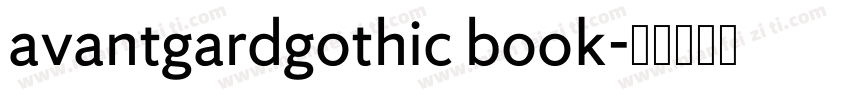 avantgardgothic book字体转换